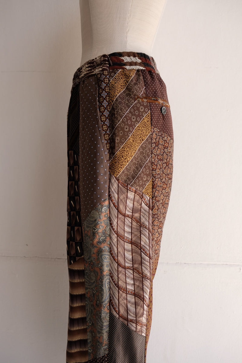 tie patchwork easy pants