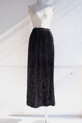 velvet long skirt