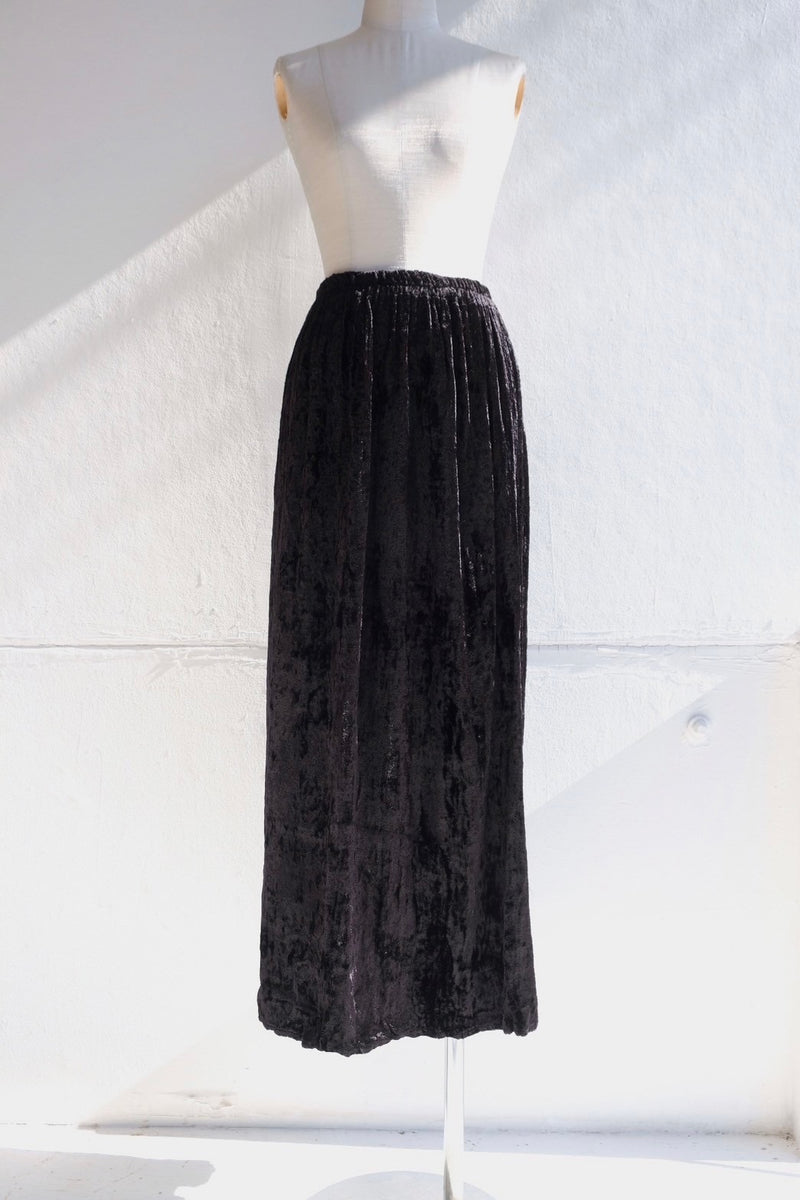 velvet long skirt