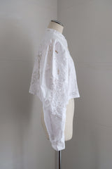 cutwork short blouse