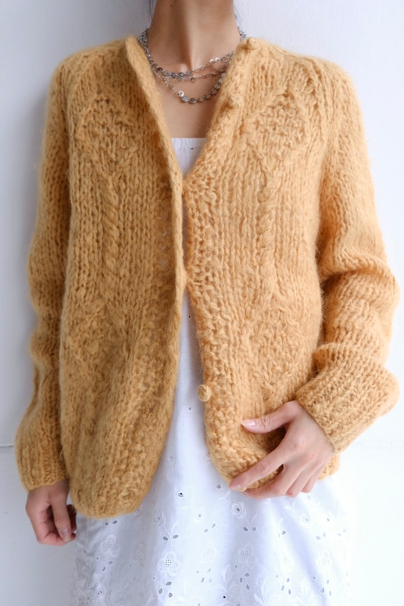 mohair knit cardigan