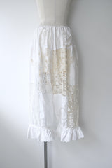 lace ballon cropped pants