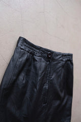 leather mini skirt