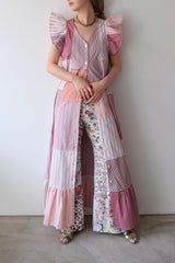stripe frill dress