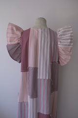 stripe frill dress