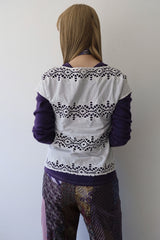 cutwork lace french sleeve tops