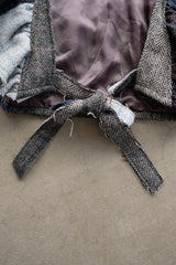 tweed frill backless top