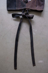 denim ribbon bra top