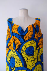 african batik nosleeve dress