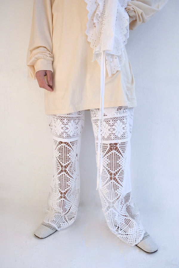 crochet lace pants