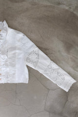 cutwork lace frill cardigan