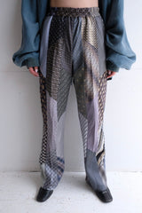tie patchwork easy pants
