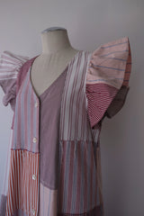 stripe frill dress