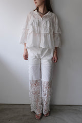 frill sleeve blouse