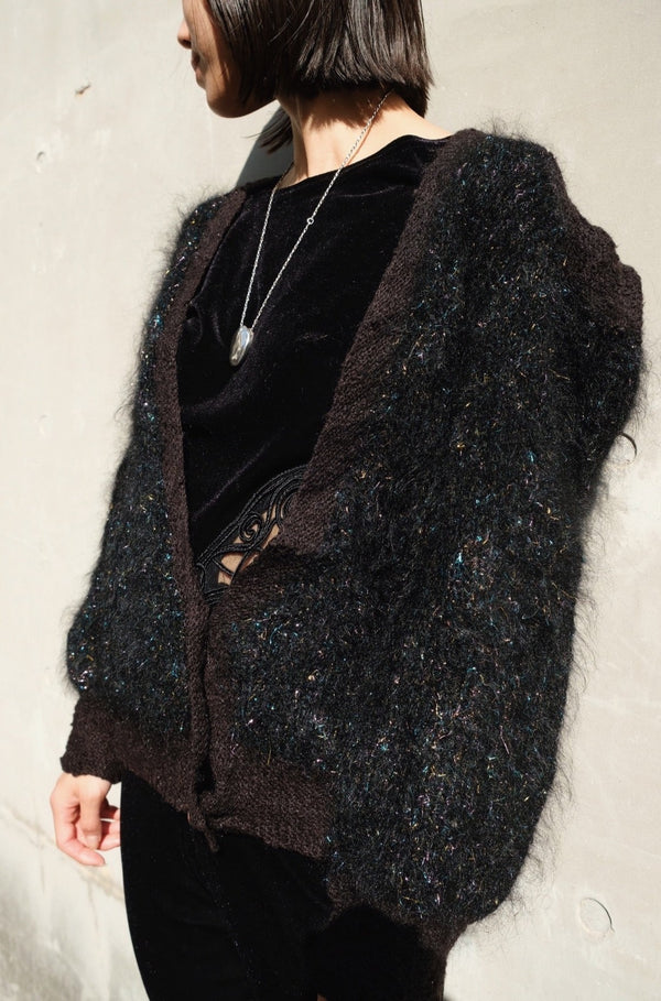 glitter mohair cardigan