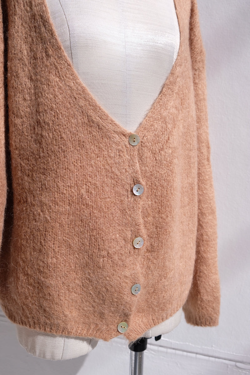 mohair knit cardigan