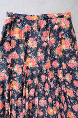 flower print long skirt