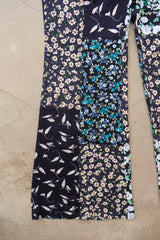 flower rayon flare pants