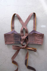 denim ribbon bra top