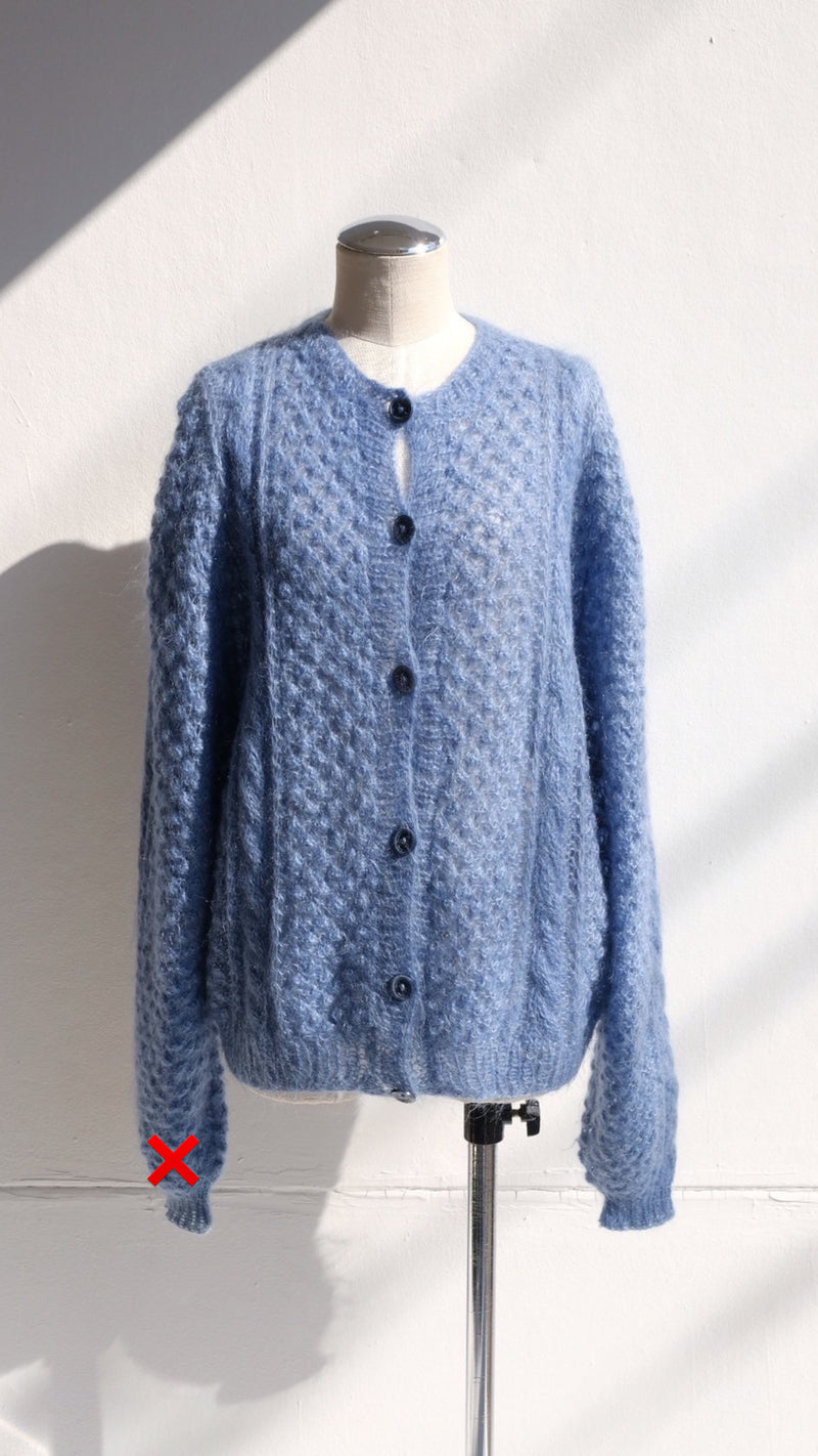 mohair knit cardigan