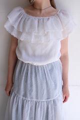 frill tiered long dress