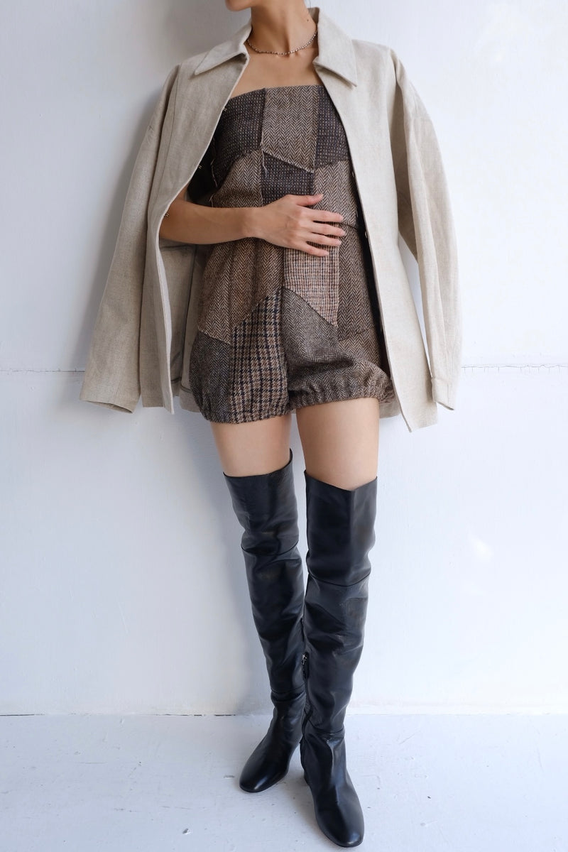 linen patchwork jacket