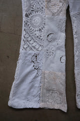 crochet lace flare pants