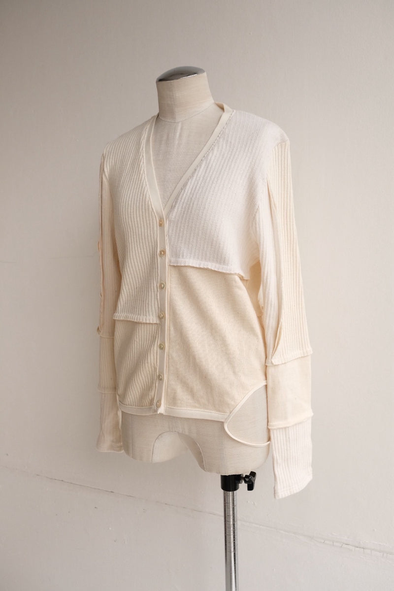 Patchwork Rib Jacket military rib patchwork cardigan – MALION vintage