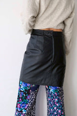 leather mini skirt