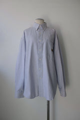 stripe button down long sleeve shirt