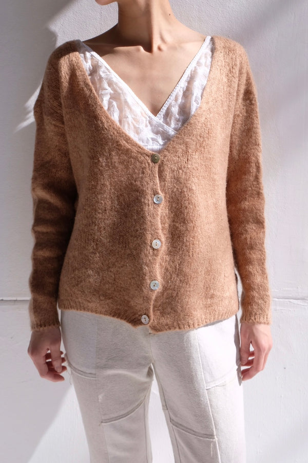 mohair knit cardigan