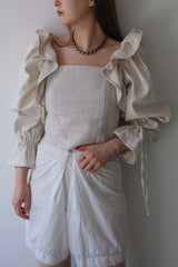 mermaid fin linen blouse