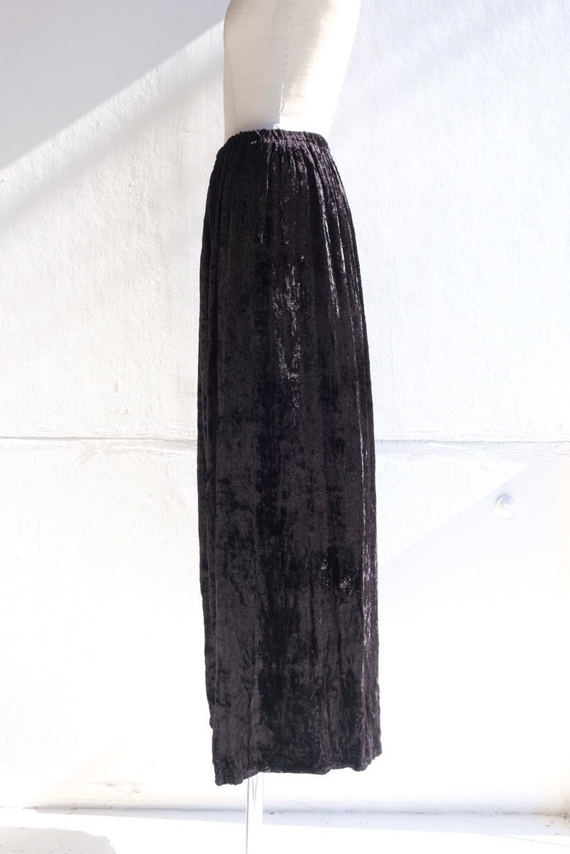 velvet long skirt