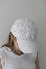 cutwork lace cap