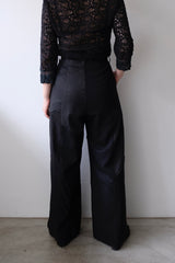 summer suit tuck wide pants