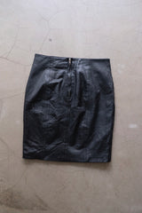 leather mini skirt