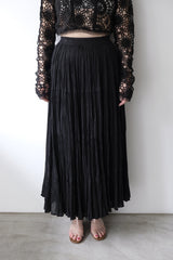 pleats long skirt