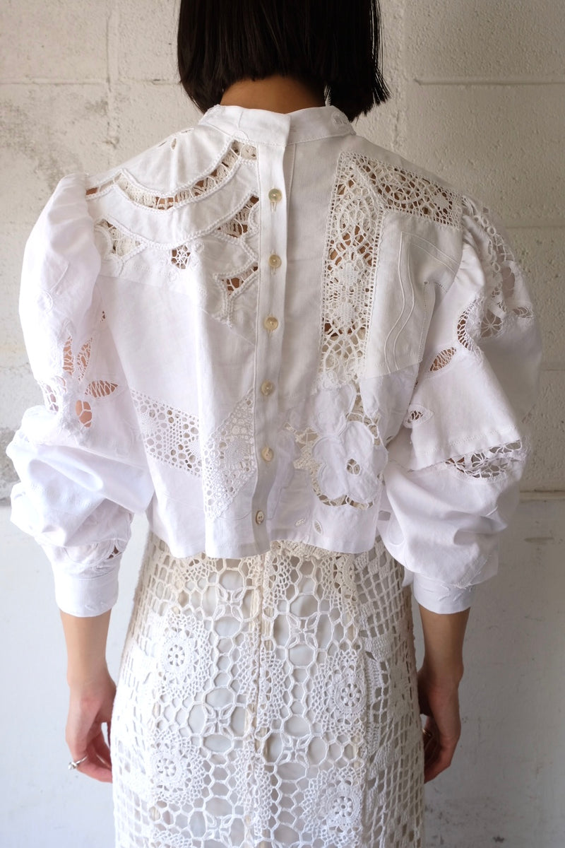 cutwork short blouse A