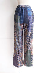 tie patchwork easy pants