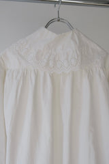 antique frill collar night long dress