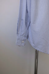 stripe button down long sleeve shirt