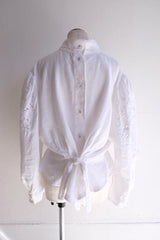vintage linen cutwork blouse