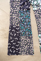 flower rayon flare pants