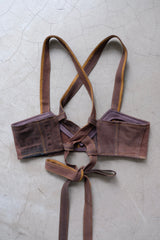 denim ribbon bra top