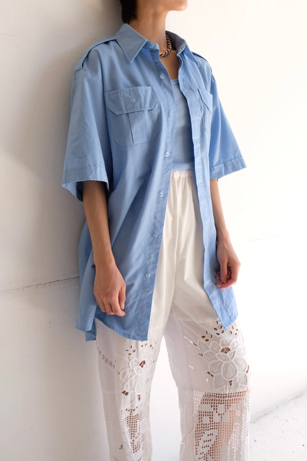 half sleeve epaulet shirt
