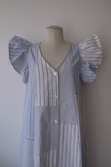 stripe frill dress