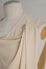 asymmetry no sleeve top