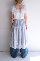frill tiered long dress