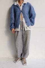 mohair knit cardigan