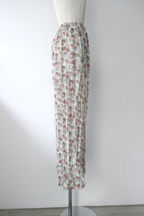 floral chiffon pants